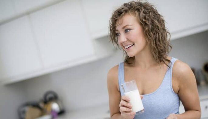 Fille au régime kéfir