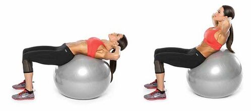 faites tourner un fitball pour perdre du poids au niveau de l'abdomen et des côtés